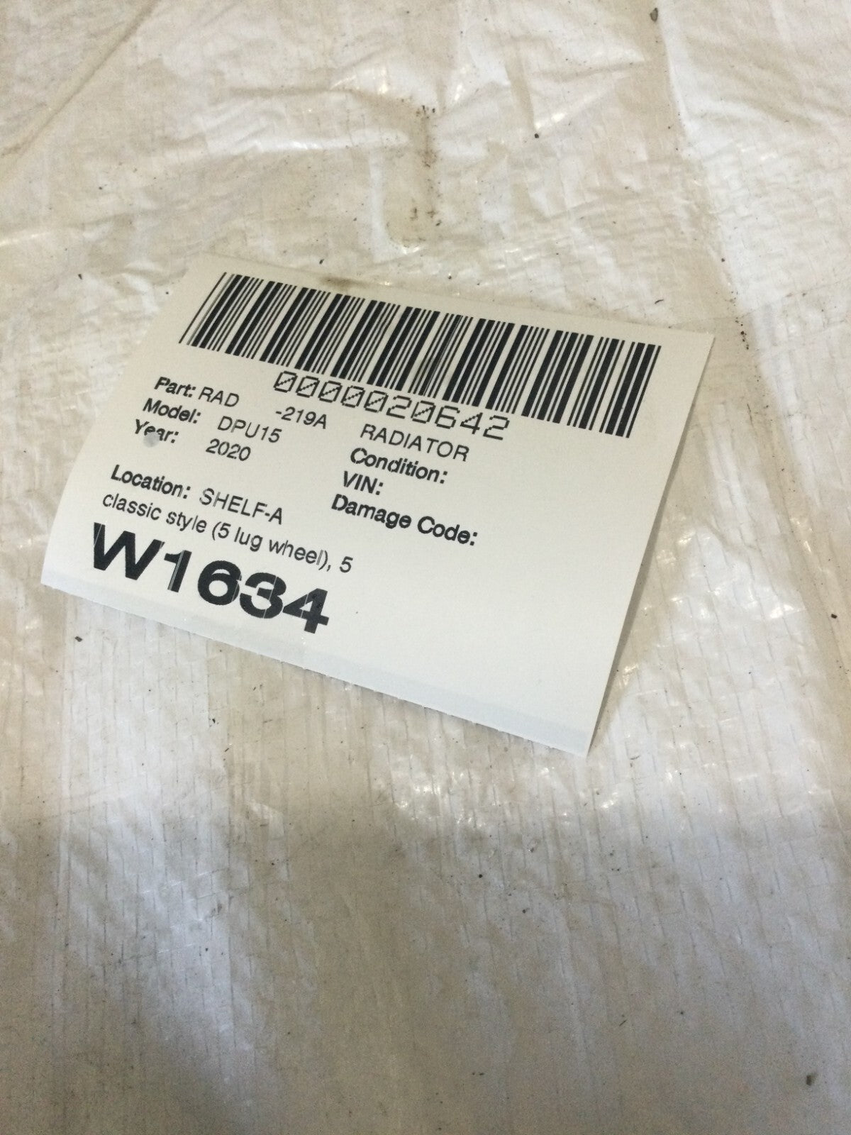 2020 Dodge Ram 1500 Radiator Assembly OEM