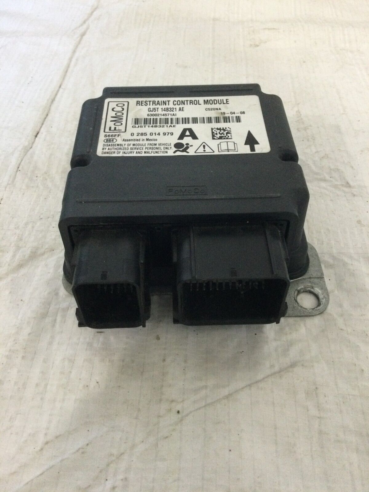 2019 Ford Escape SRS Restraint Control Module OEM GJ5T-14B321-AE