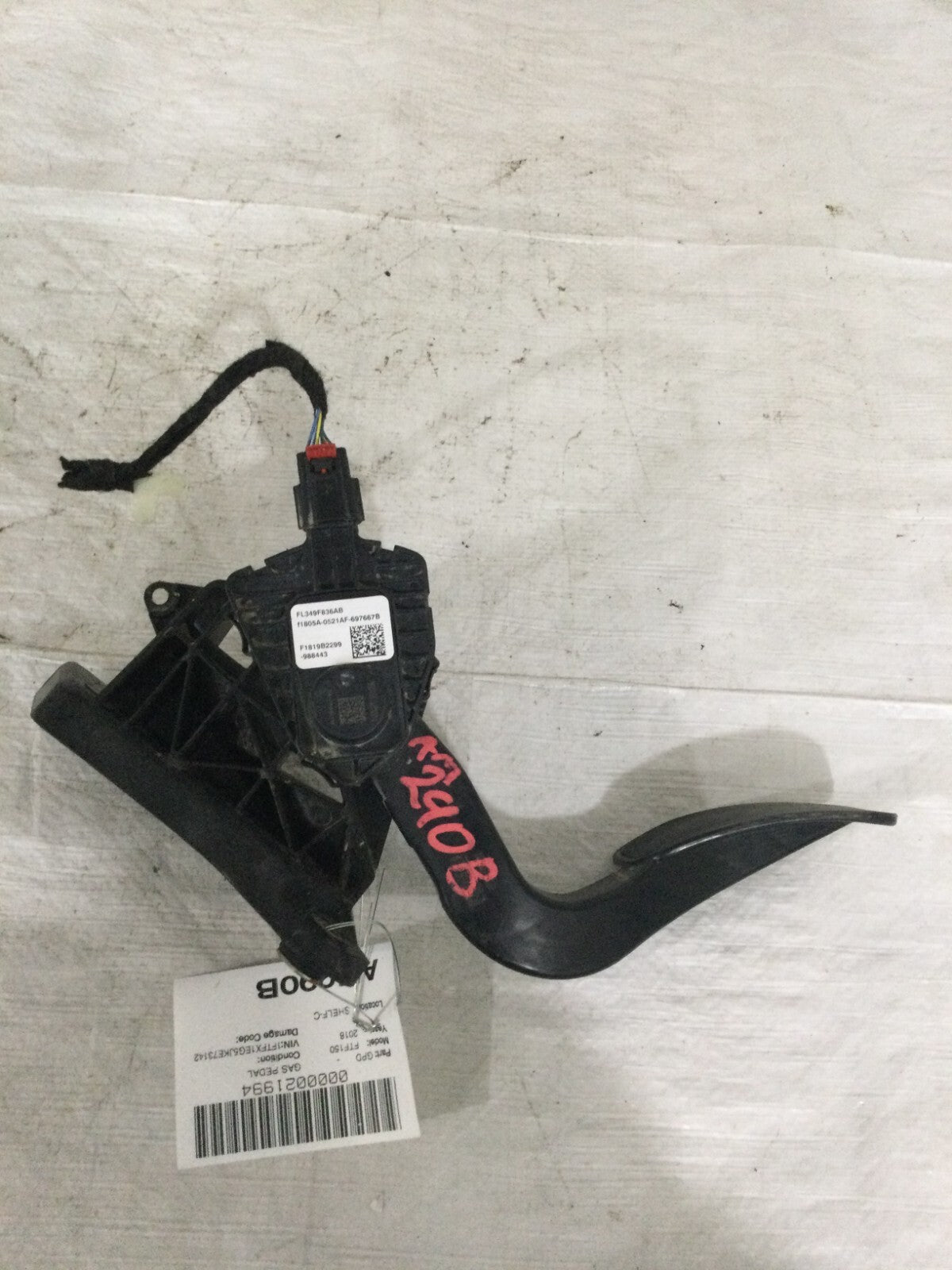 2018 Ford F-150 Accelerator Gas Pedal OEM FL349F836AB
