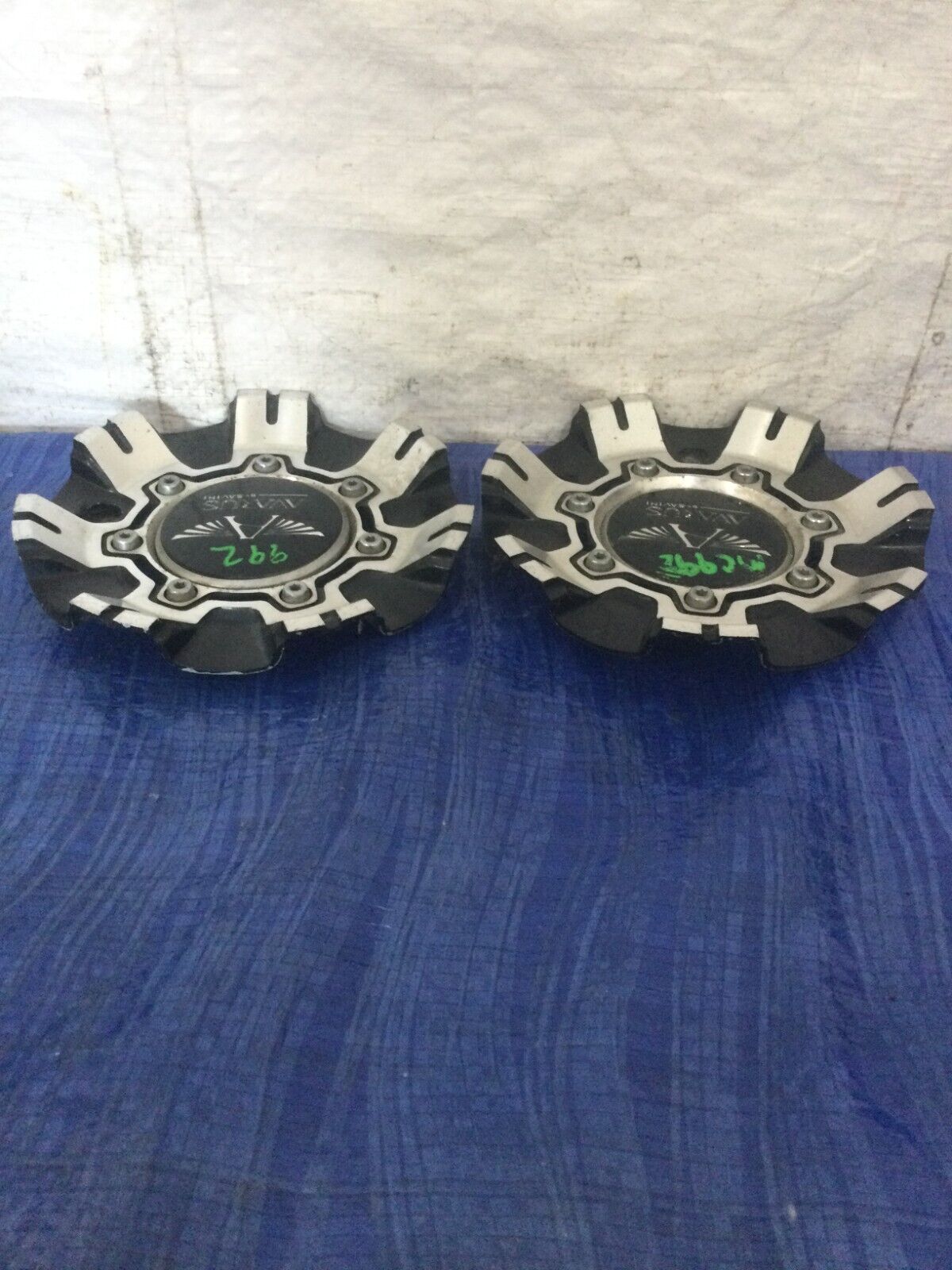 Avarus by Savini Chrome / Black Custom Wheel Center Cap M-355-2 (2 CAPS)