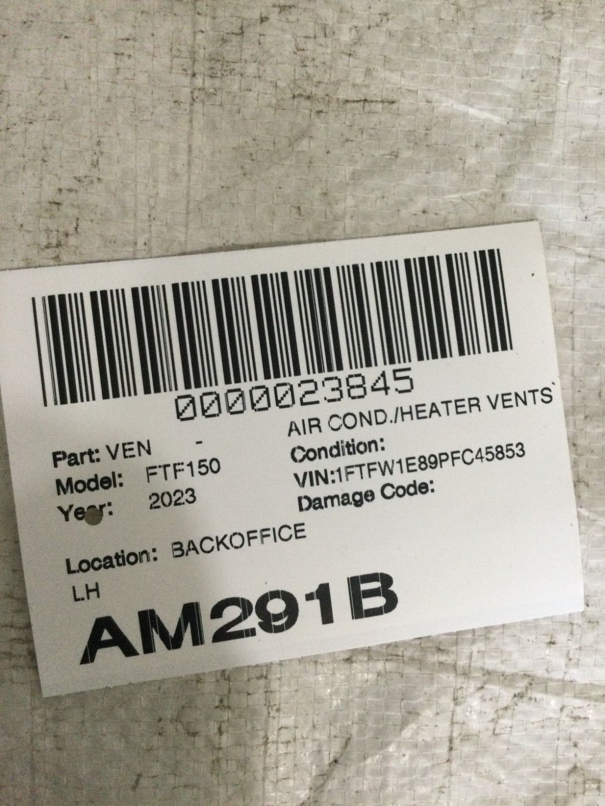 2023 Ford F150 F-150 Left Driver Side Air Vent OEM NL3B 1501413