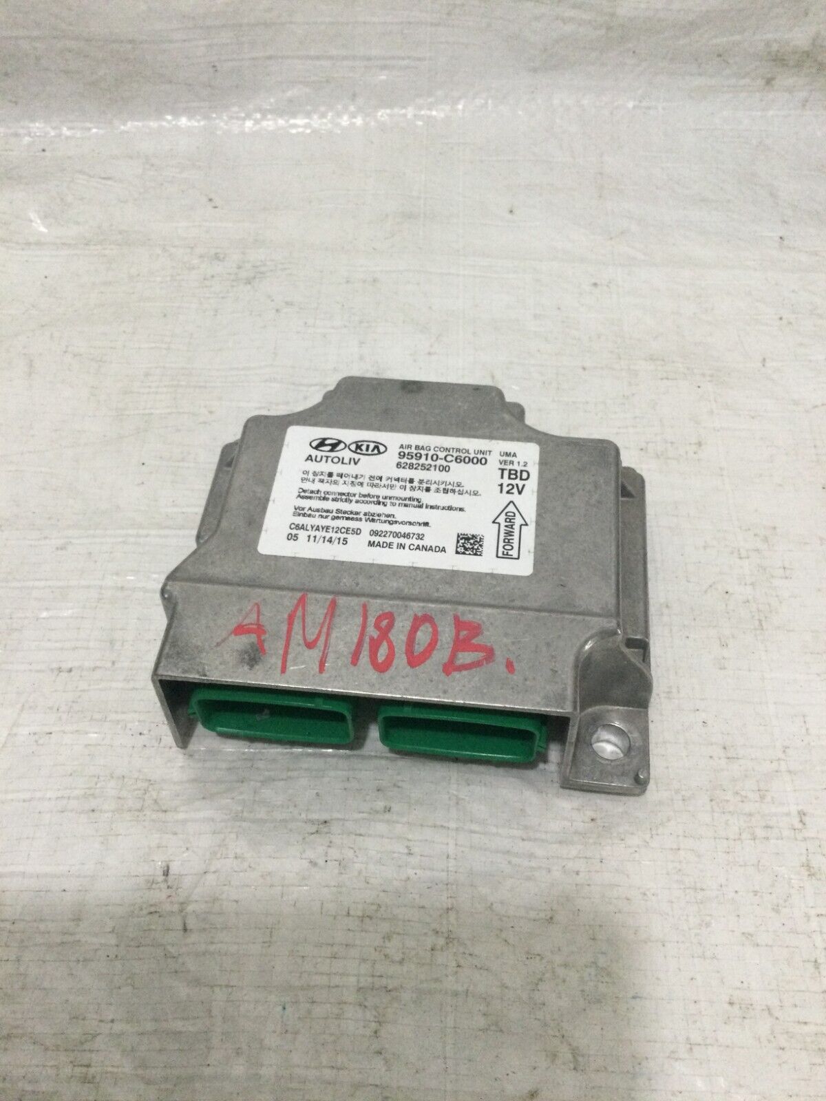 2016-2018 Kia Sorento Bag Control Module 95910-C6000 OEM