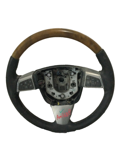 2012 Cadillac CTS Black Leather Wood Steering Wheel W/ Control Buttons OEM