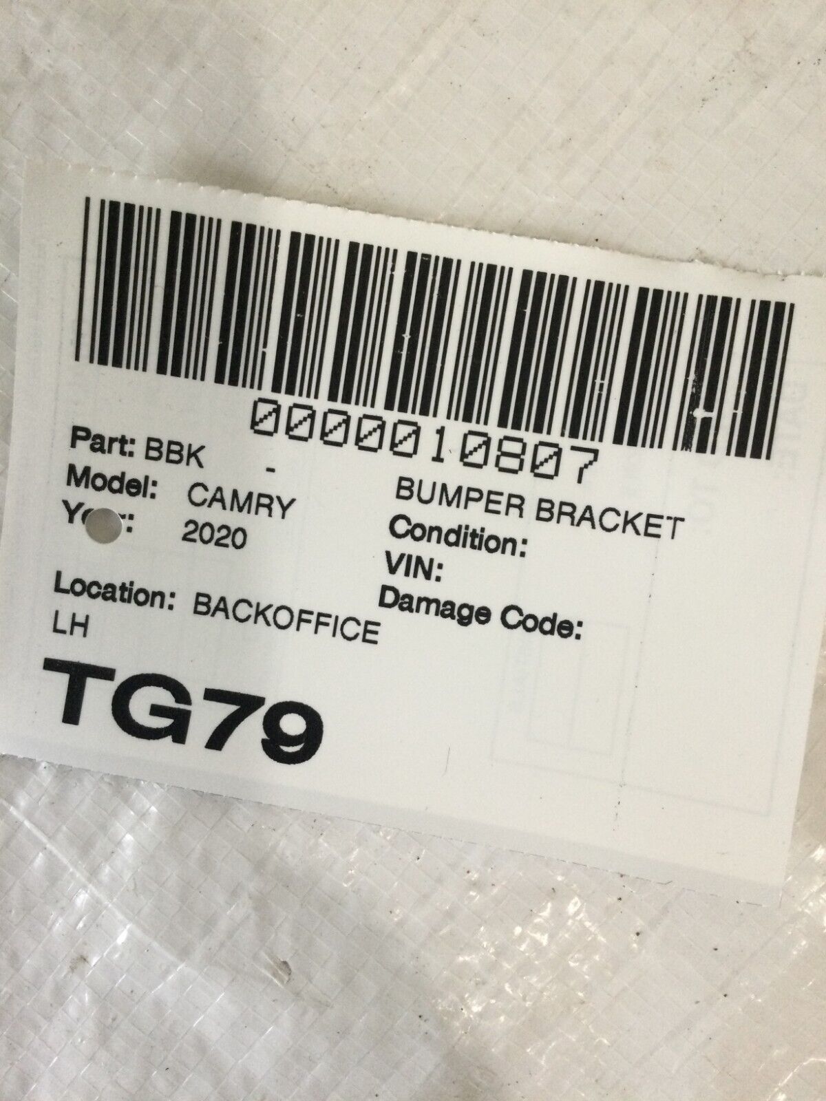 2019-2021 Toyota Camry Front Bumper Upper Left Arm 52142-06160 OEM