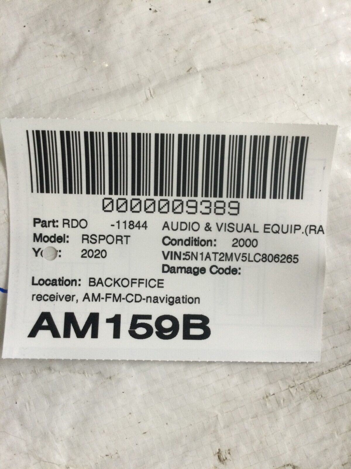 2018-2020 Nissan Rogue AM FM CD Navigation Radio Display 259158F90C OEM