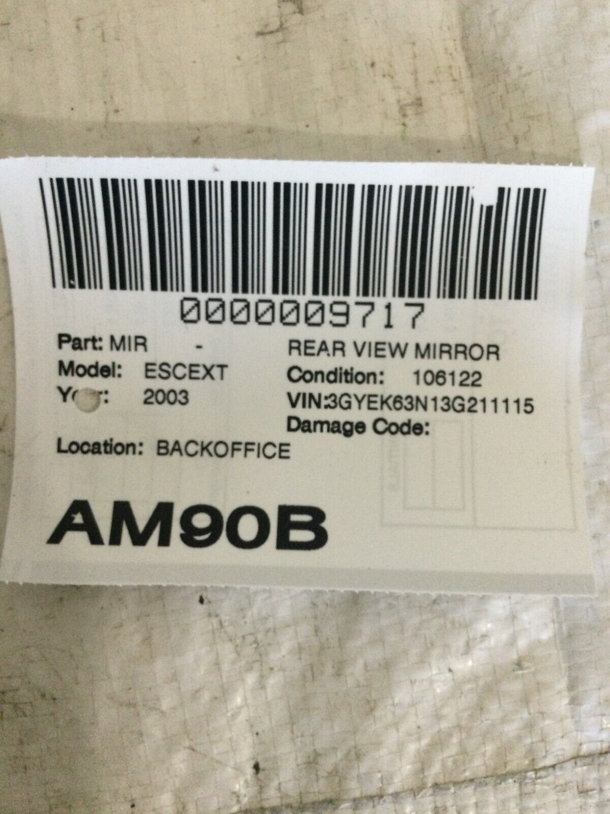 2003-2006 Cadillac Escalade EXT Rear View Mirror Auto Dim Compass Temp OEM