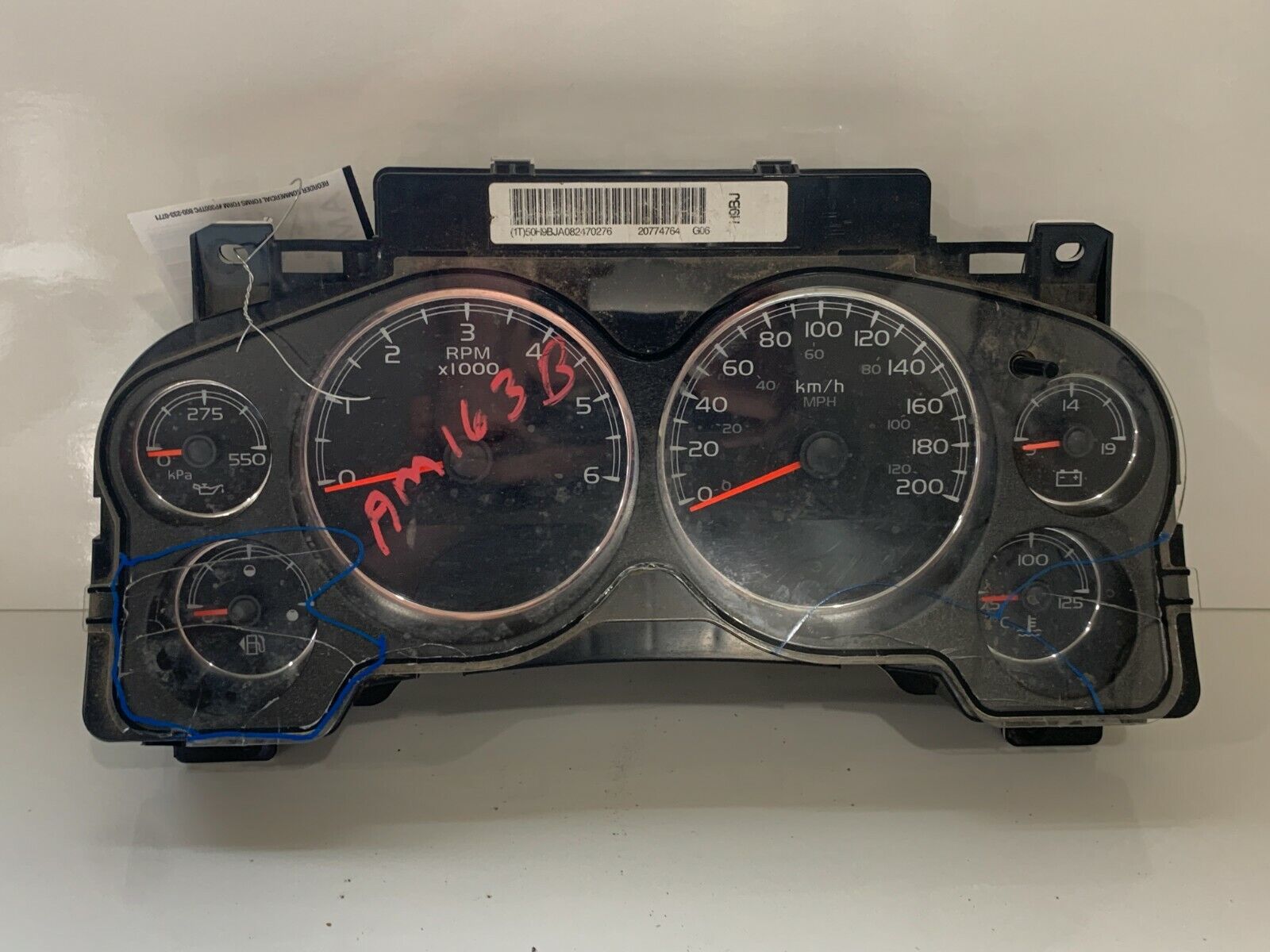 2007-2011 GMC Sierra 1500 Speedometer Gauges Instrument Cluster KPH