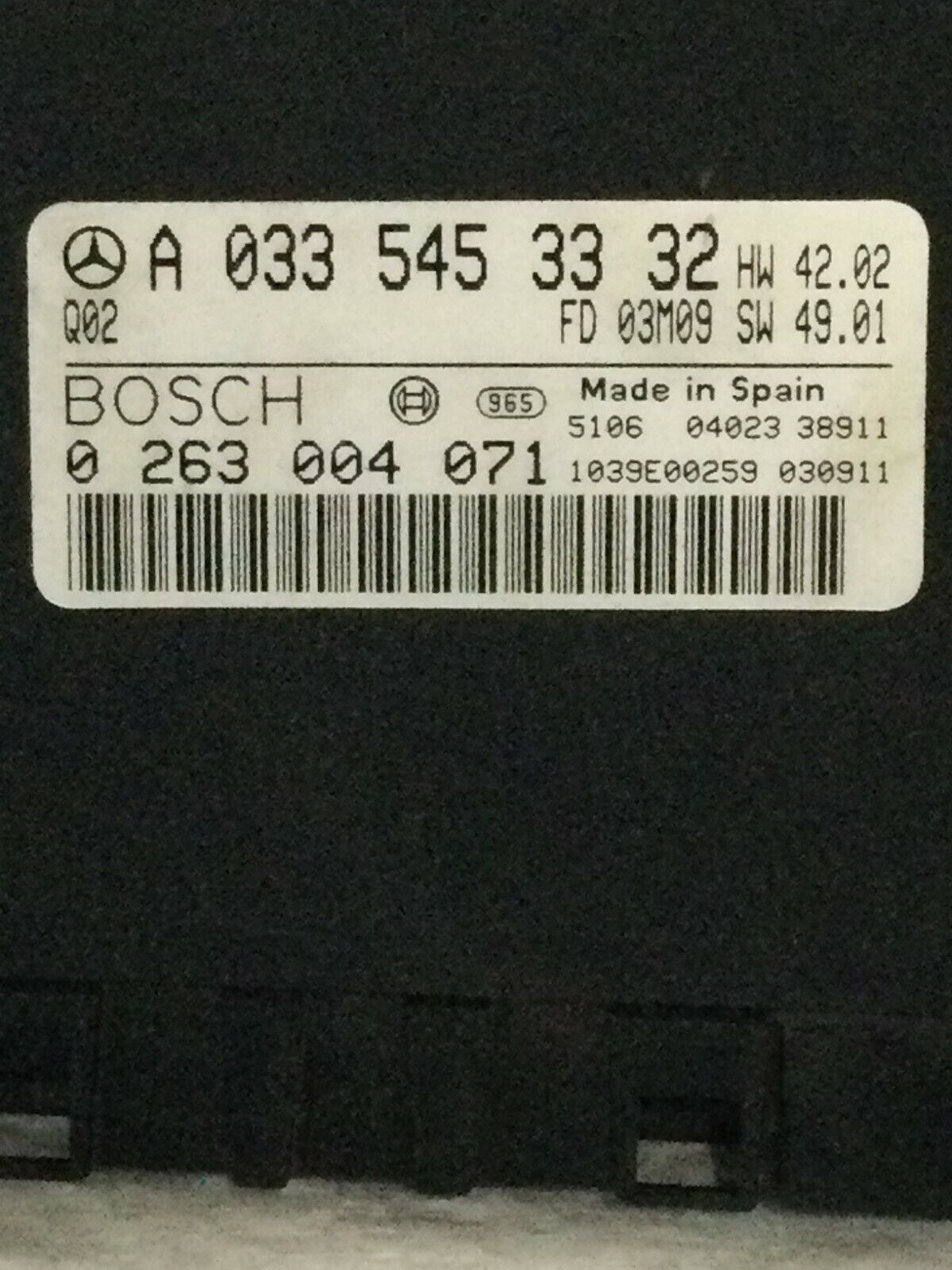 2004 Mercedes S S430 Park Assist Parking Control Module OEM