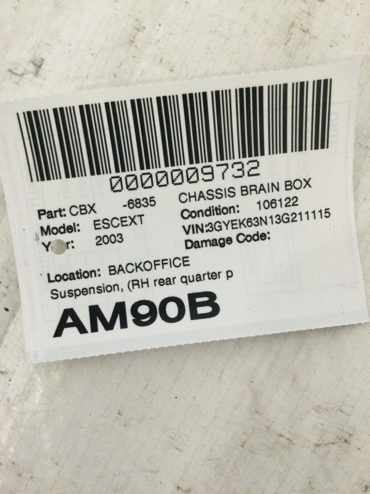 2003-2006 Cadillac Escalade EXT Suspension Control Module 15189546 OEM