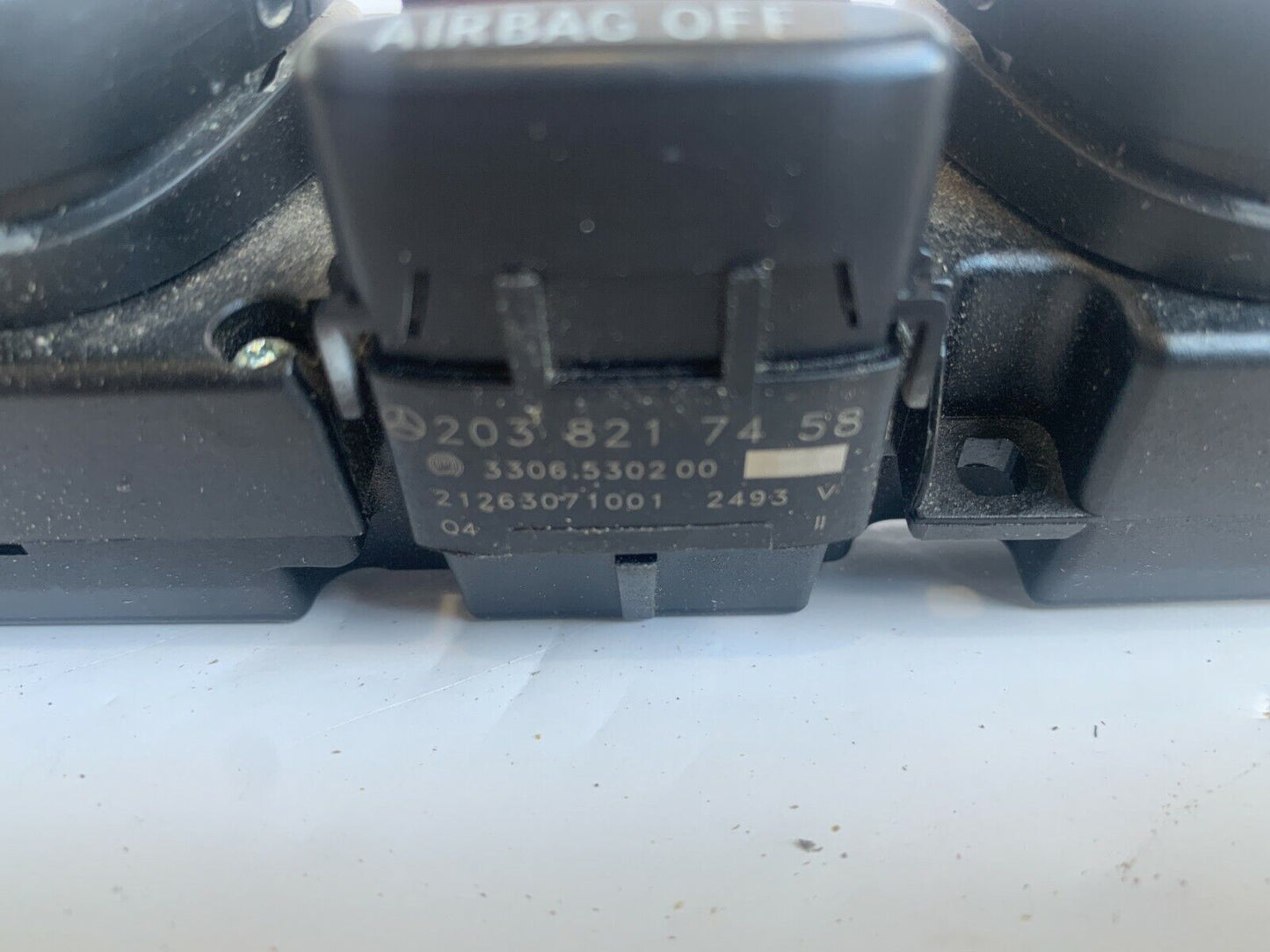 2001-2005 Mercedes-Benz A203 C240 C230 C320 Heated Hazard Switch OEM 2038217458