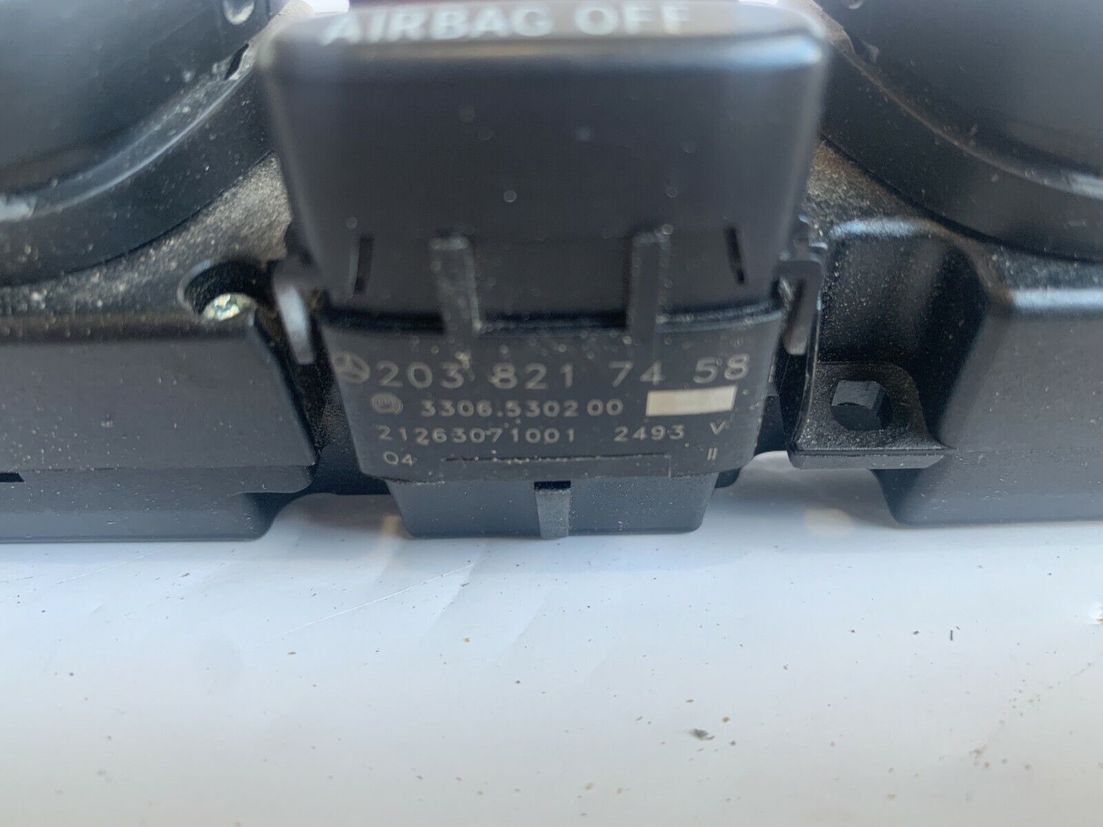 2001-2005 Mercedes-Benz A203 C240 C230 C320 Heated Hazard Switch OEM 2038217458