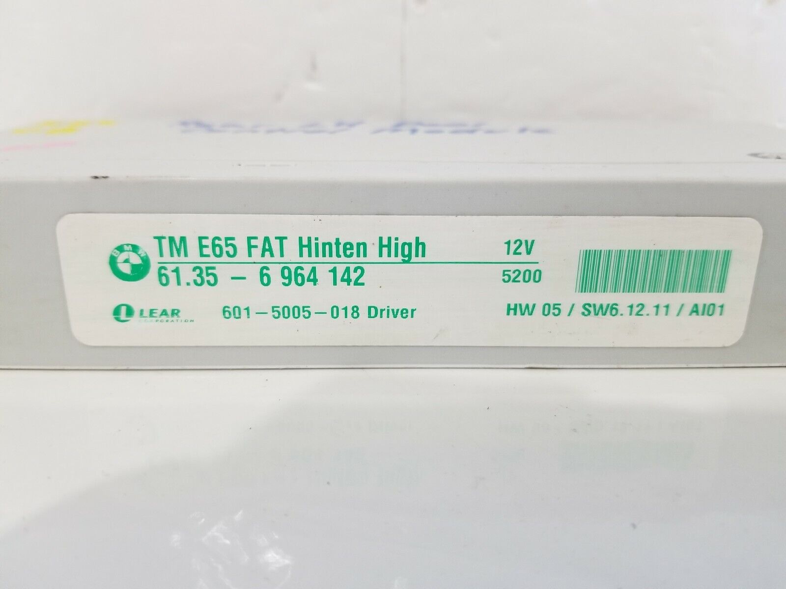 2007 BMW 750Li E66 Rear Left Driver Door Computer Control Module OEM 6964142