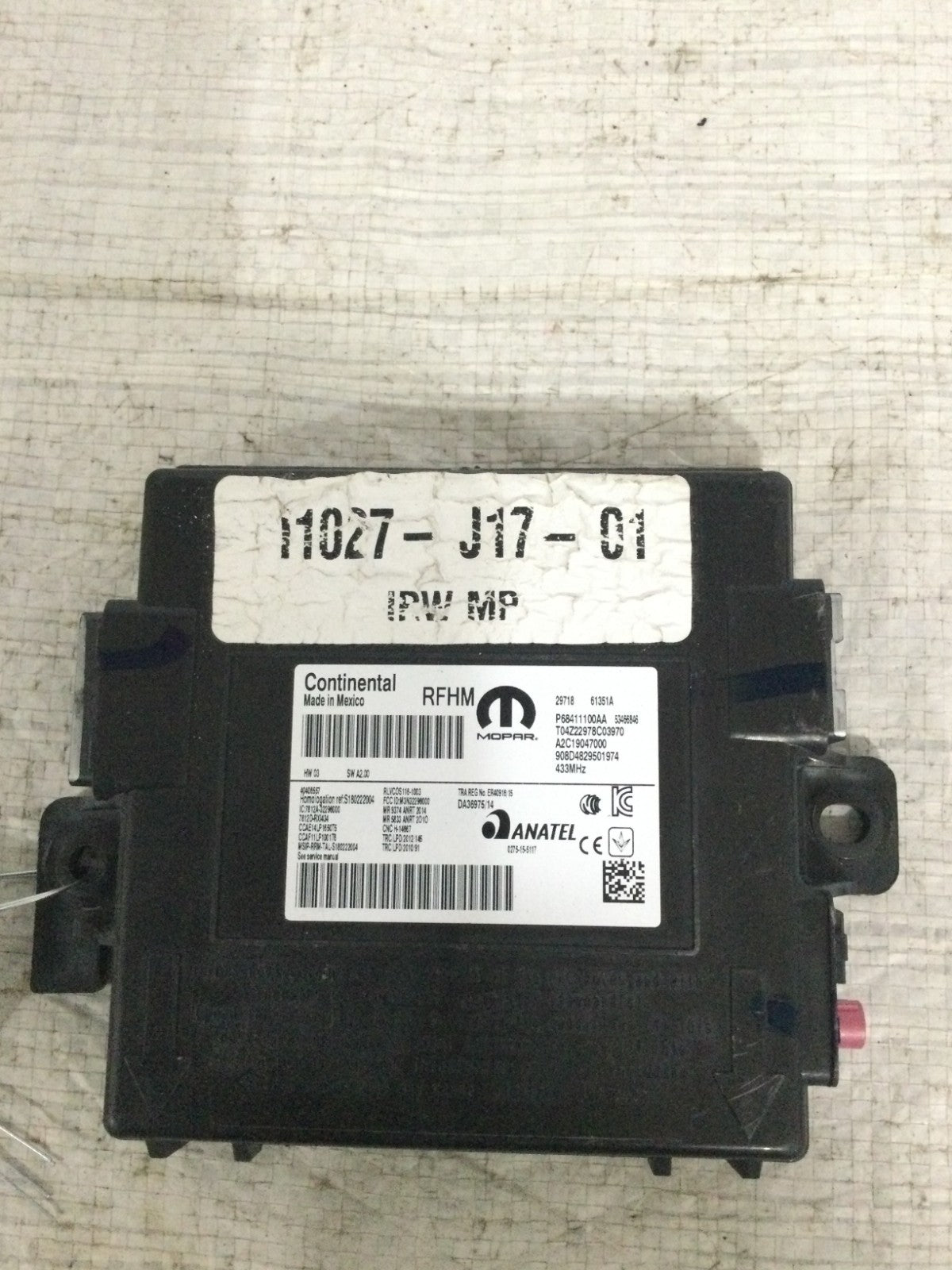 2017-2019 Jeep Compass Keyless Entry Receiver Control Module OEM 68411100AA