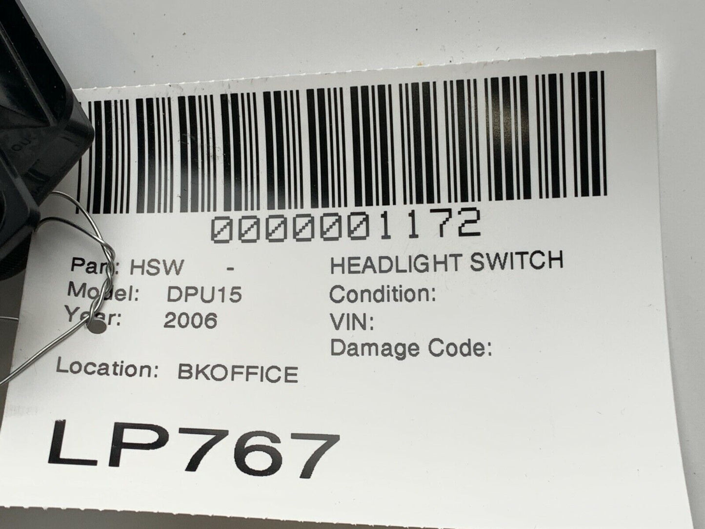2006-2008 Dodge Ram 1500 Headlight Headlamp Switch with Cargo 56049637AD OEM