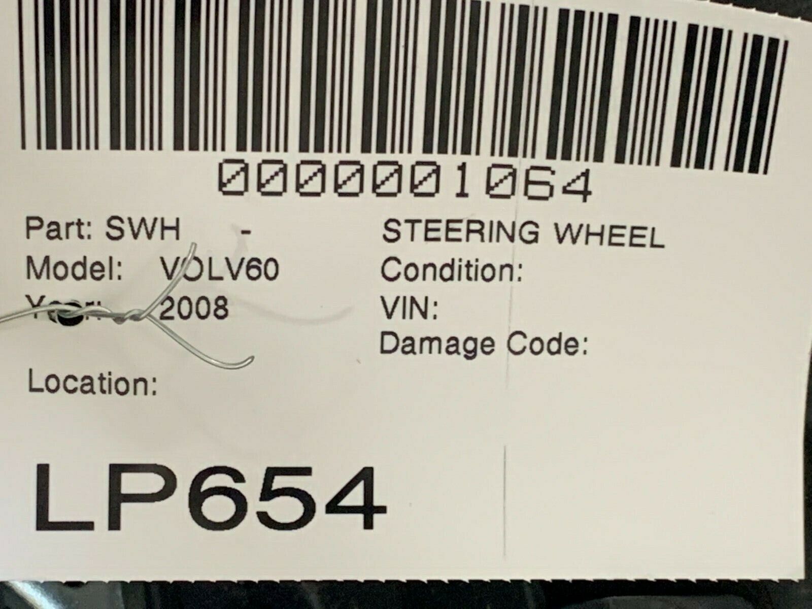 2001-2009 Volvo S60 Black Leather Steering W/ Control Buttons OEM 