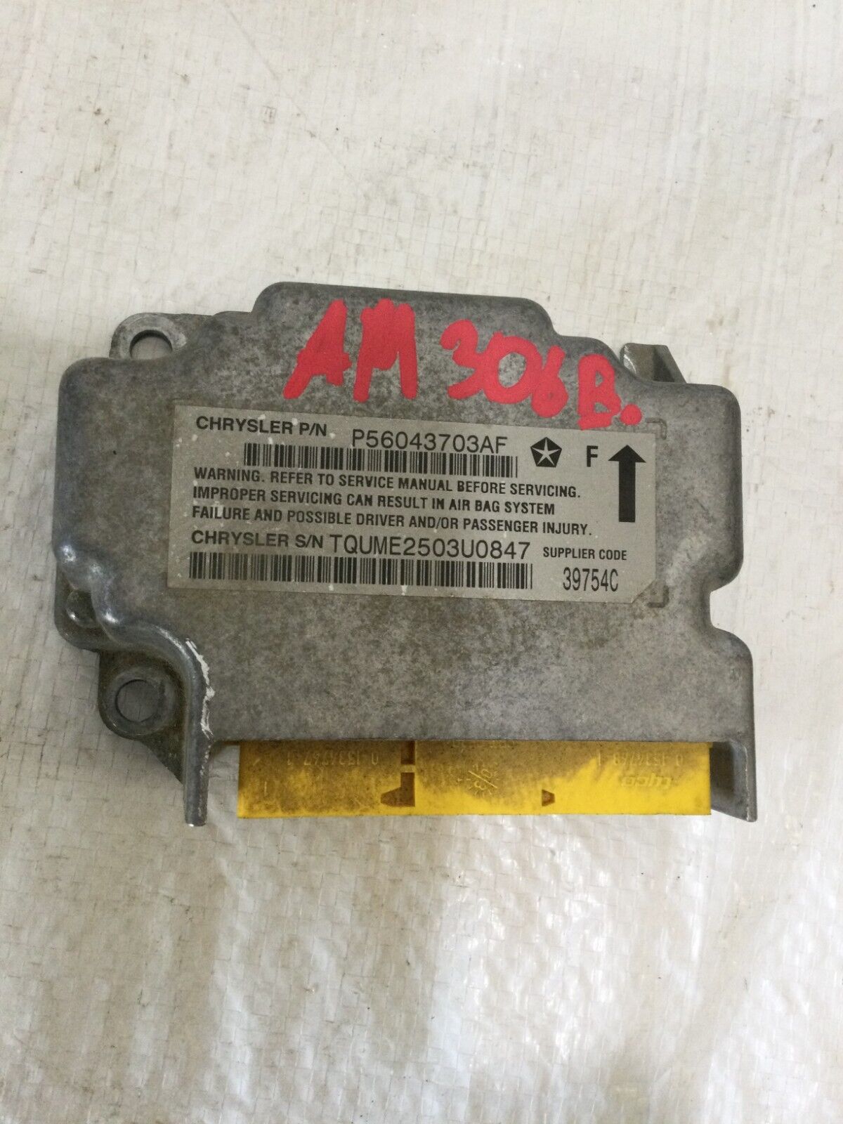 2004 Dodge Ram 1500 SRS Control Module Computer 56043703AF OEM
