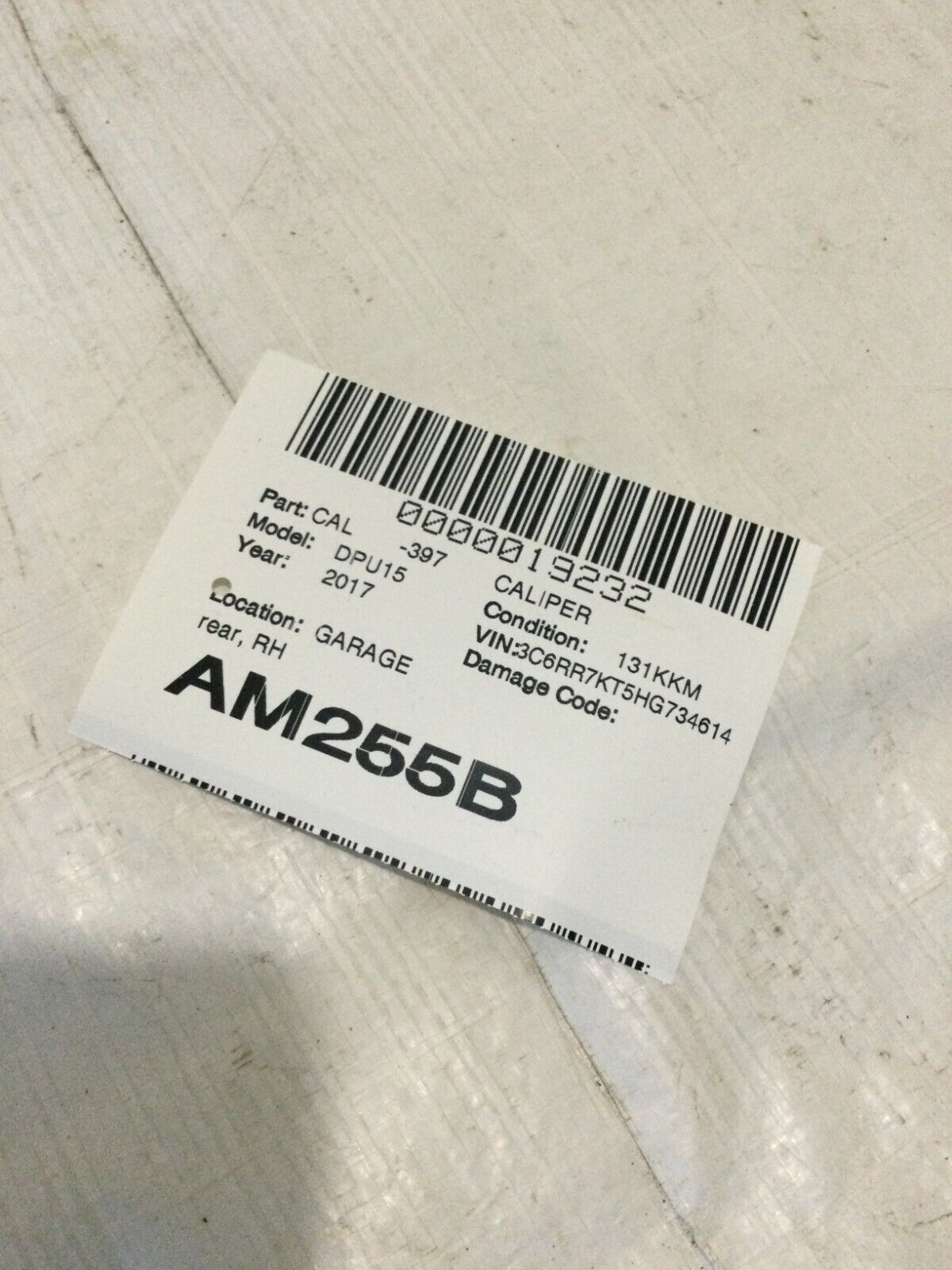 2017 Dodge Ram 1500 Rear Right Brake Caliper OEM