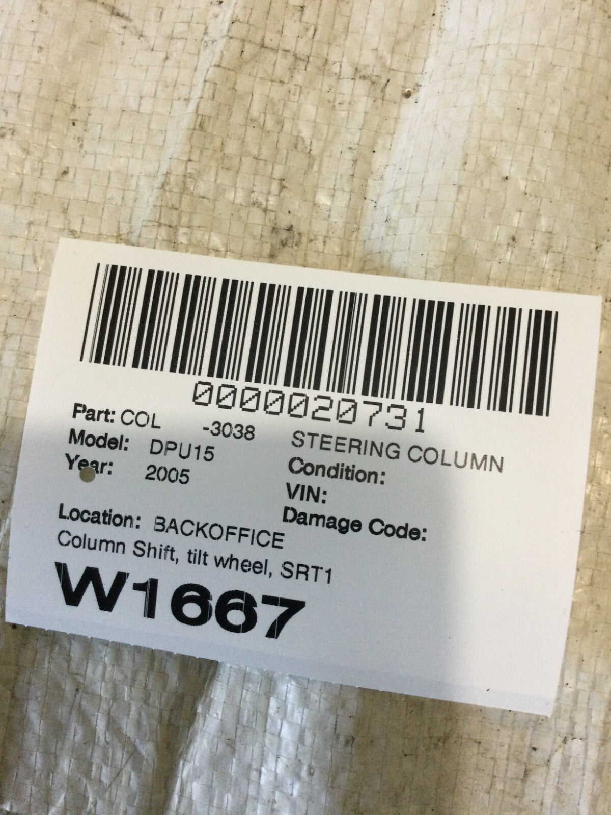 2003-2005 Dodge Ram 1500 Steering Column Assembly OEM