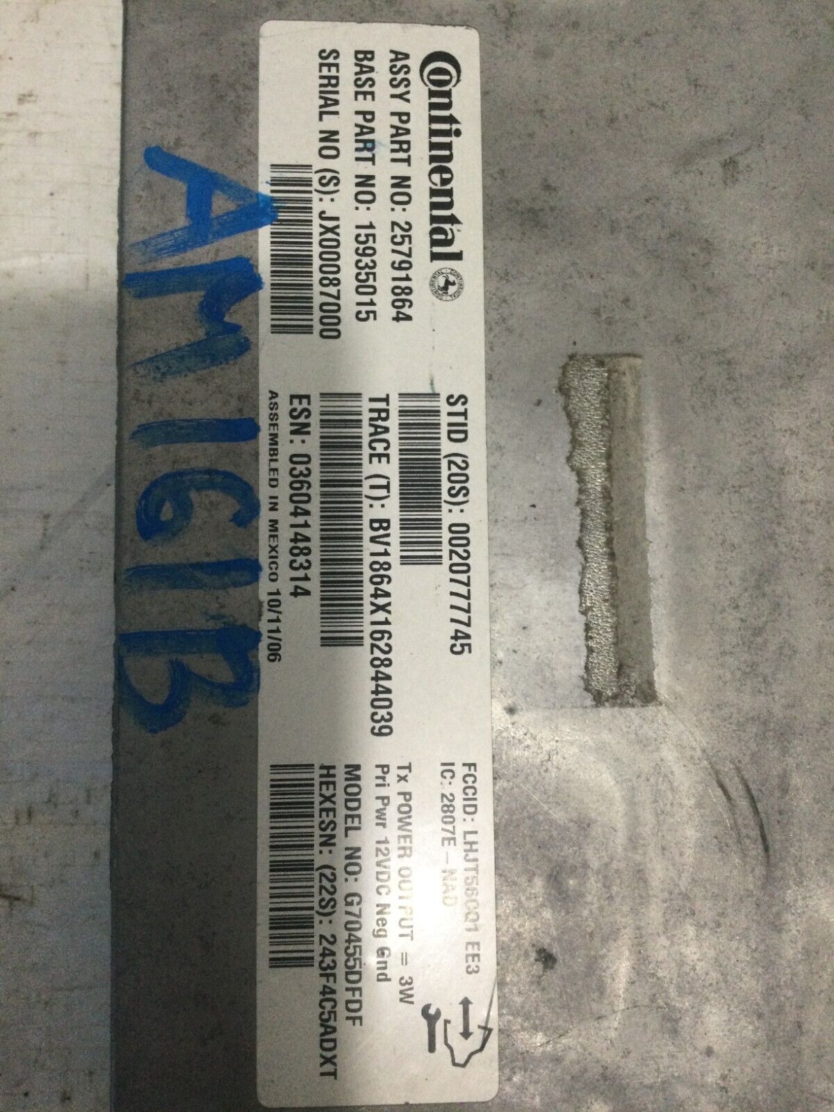 2007- 2009 Cadillac Escalade Brain Box  Onstar Communication  Module OEM