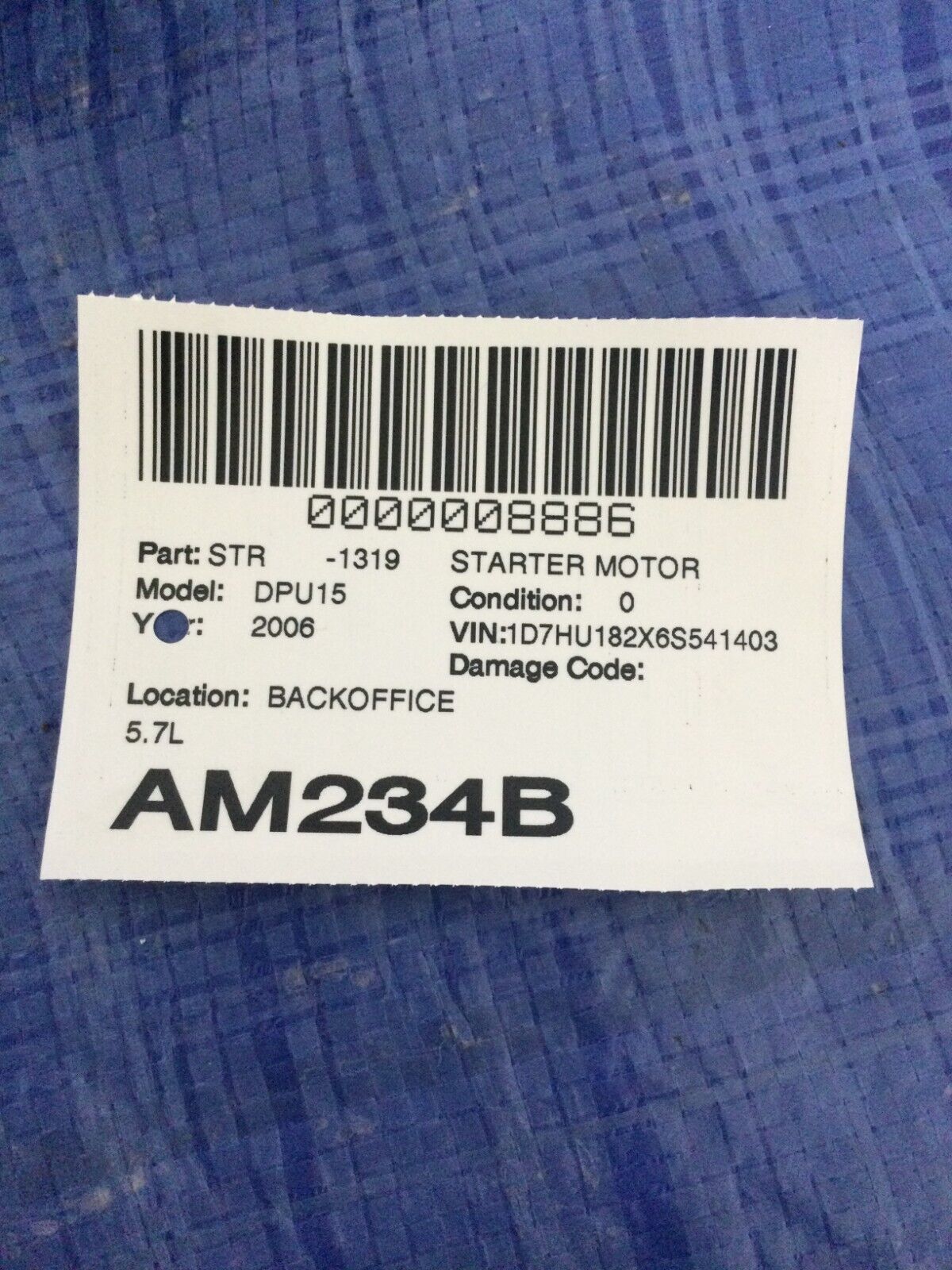 2005-2008 Dodge Ram 1500 Engine Starter Motor OEM