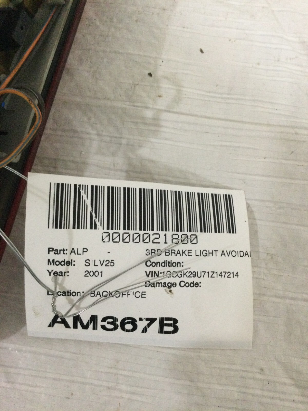 2001 Chevrolet Silverado 2500 Third Brake Light OEM