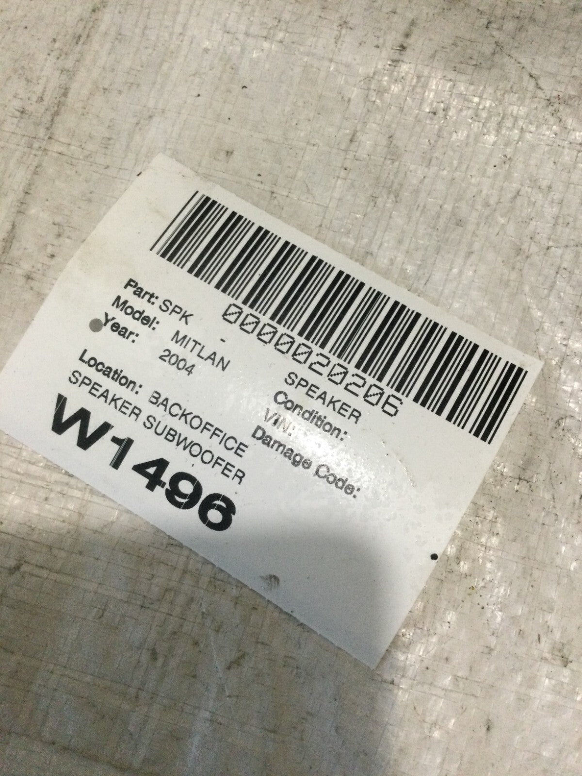 2004 Mitsubishi Lancer Infinity Subwoofer Speaker OEM