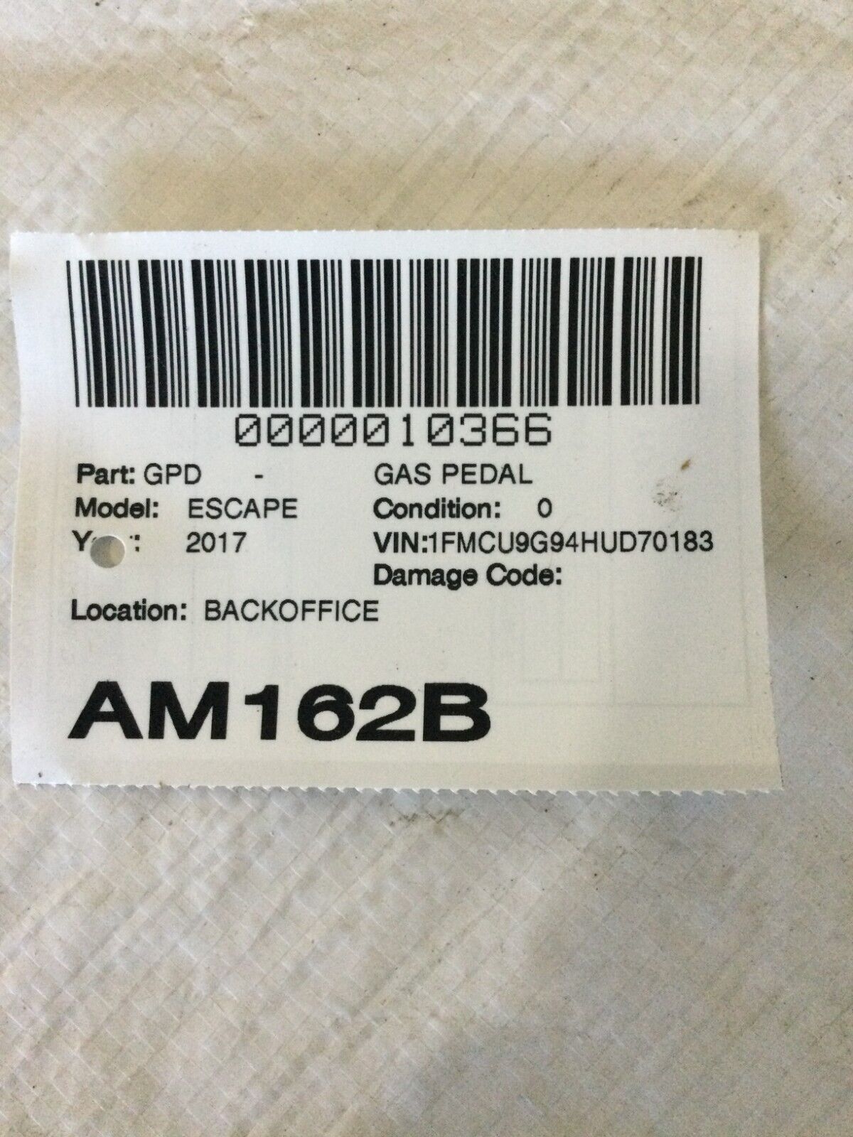2017-2019 Ford Escape Accelerator Gas Pedal OEM F1DC-9F836-AA