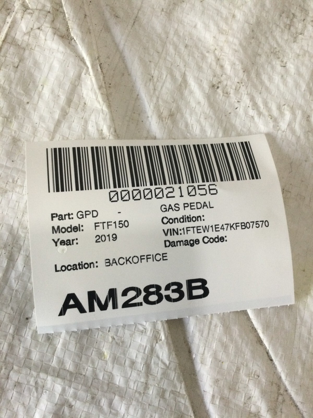 2019 Ford F-150 F150 Accelerator Gas Pedal OEM