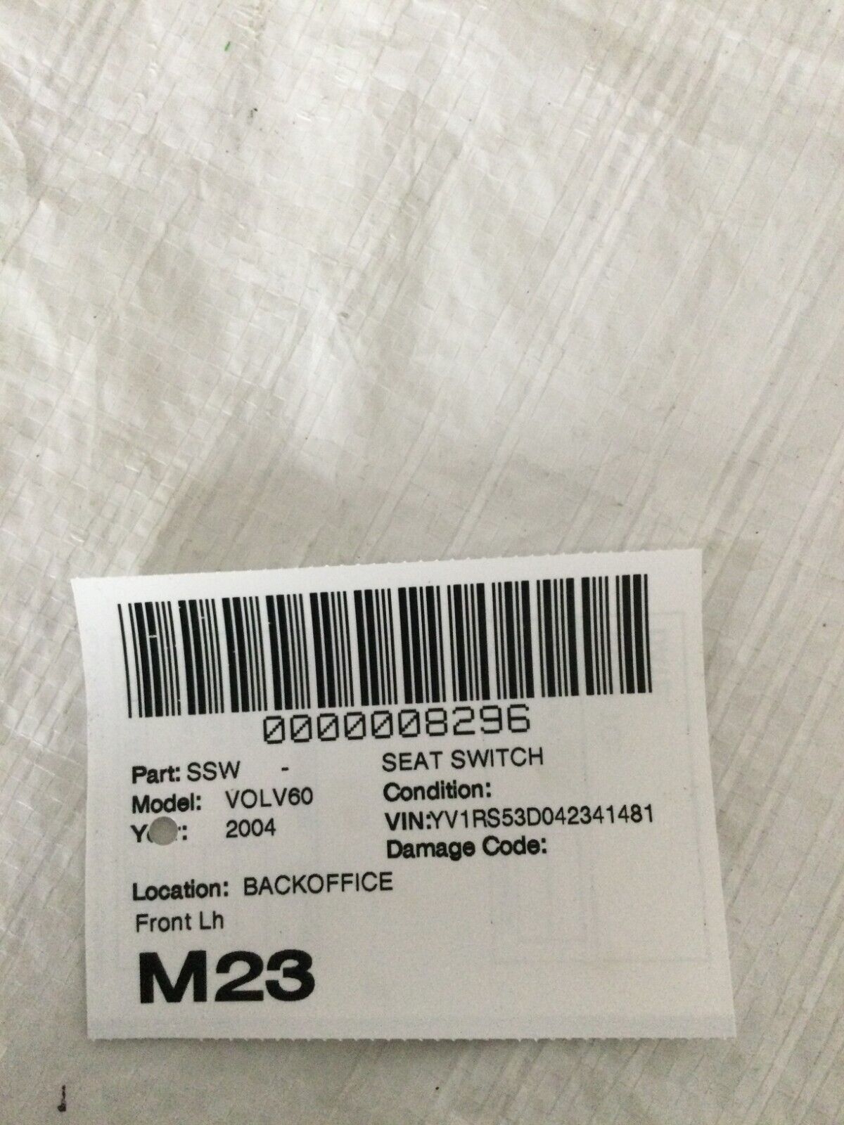 2004 Volvo S60 Left Driver Power Memory Seat Switch Control Panel 39980245 OEM