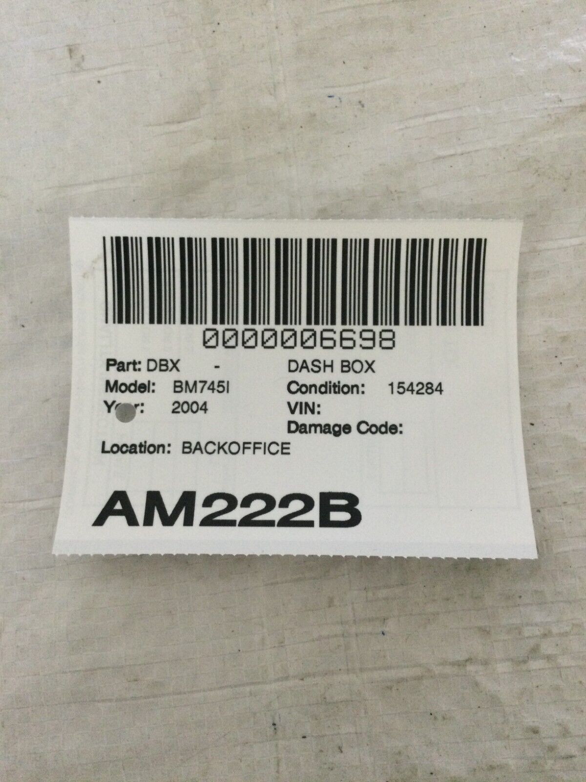 2004 BMW 745Li E65 E66 Center Console Dual Storage Wood grain OEM