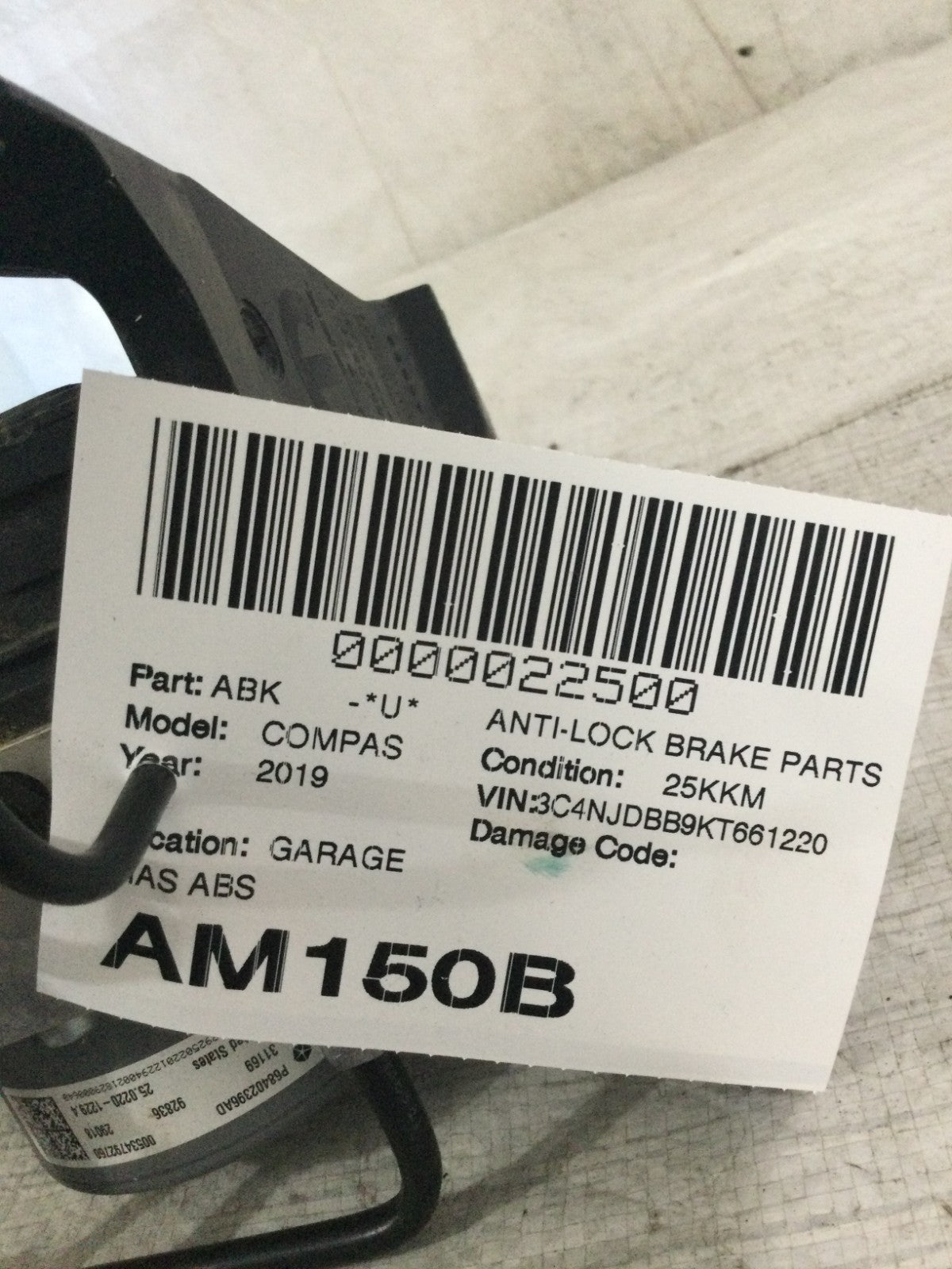 2020 Jeep Compass  Anti-Lock Brake ABS Control OEM 68402396AD