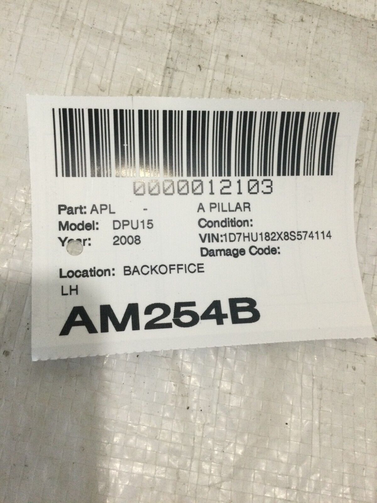 2006-2008 Dodge Ram 1500 A-Pillar Trim Grab Handles OEM Left LH