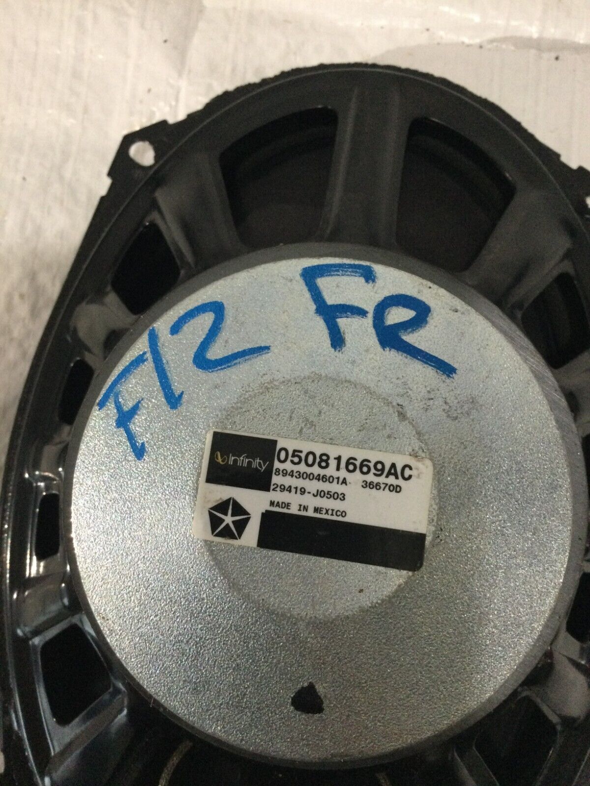 2020 Dodge Grand Caravan Front Right  Door Speaker 05081669AC OEM