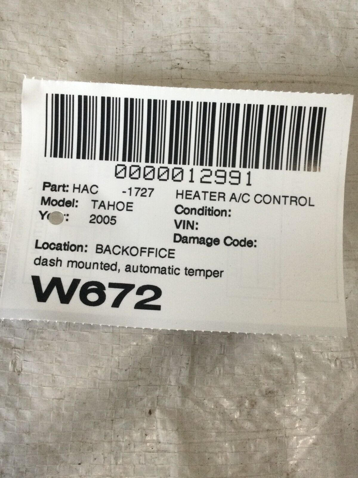 2003-2006 Chevrolet Tahoe Auto Heater Digital Climate Control Unit OEM 15855848