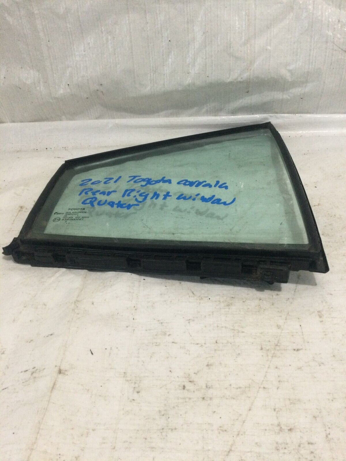 2020-2021 Toyota Corolla Rear Right Door Window Vent Glass OEM