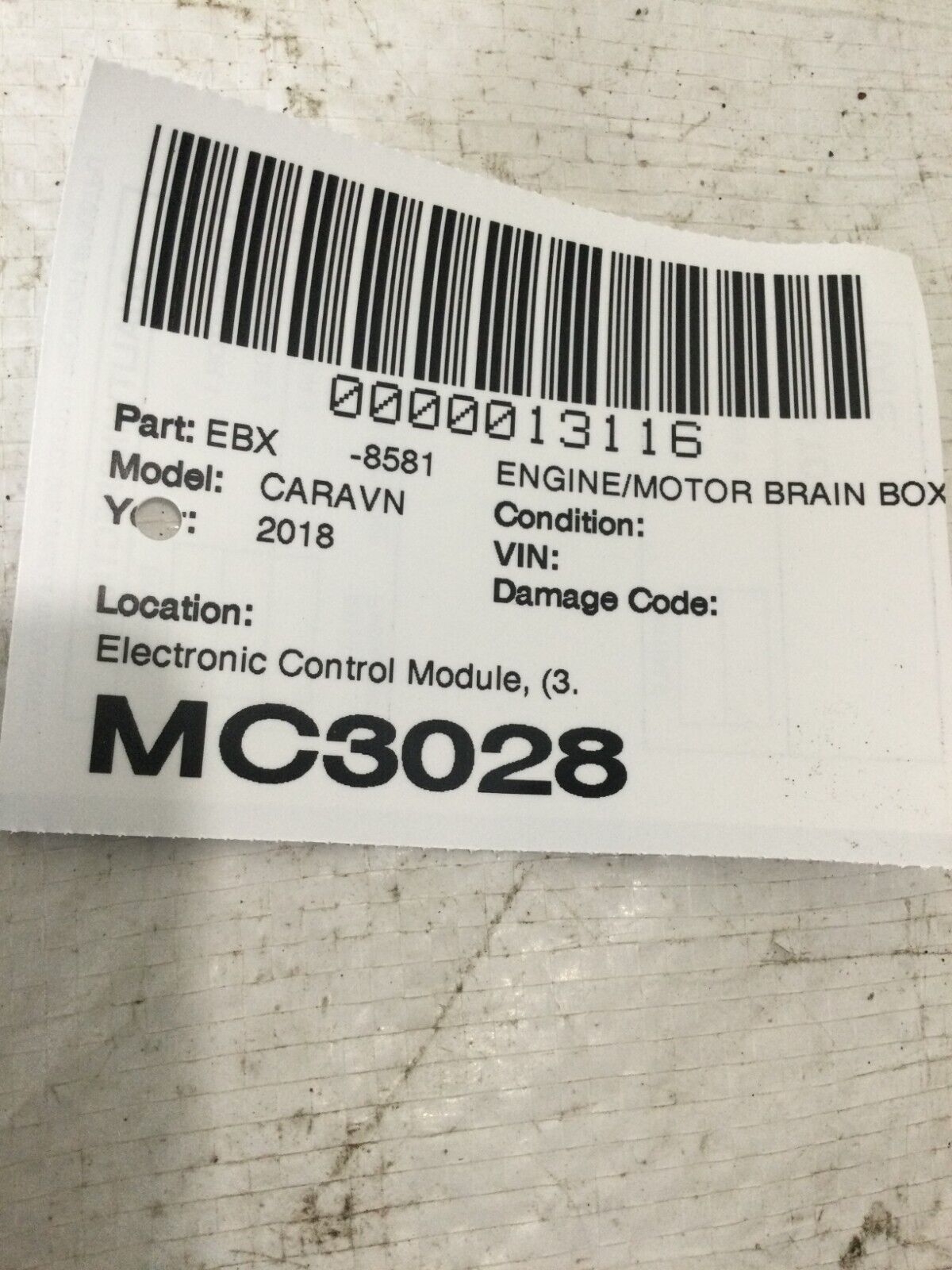 2018 Dodge Grand Caravan Engine Control module unit P68243295AB OEM