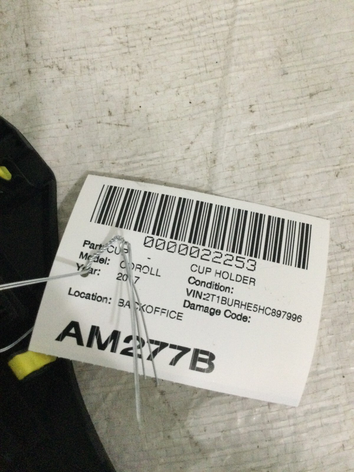 2017 Toyota Corolla Cup Holder OEM
