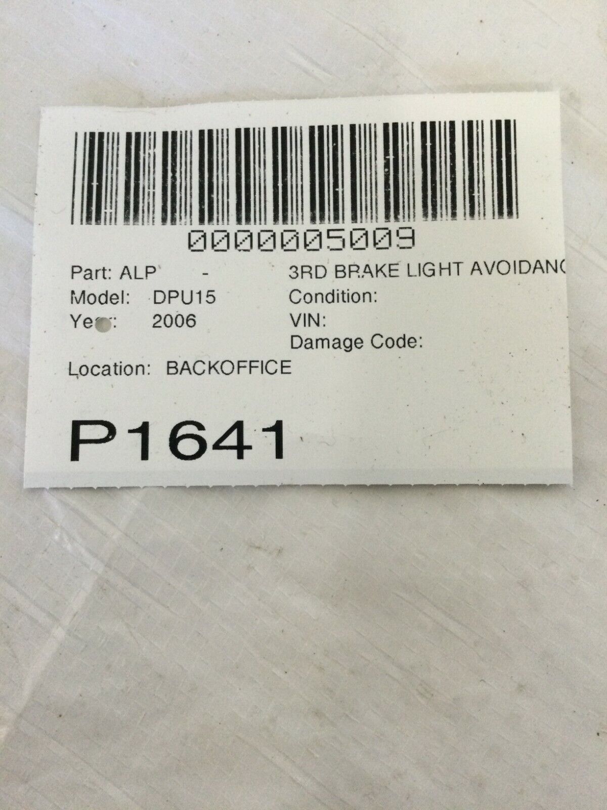 2006 Dodge Ram 1500 3rd Brake Light OEM