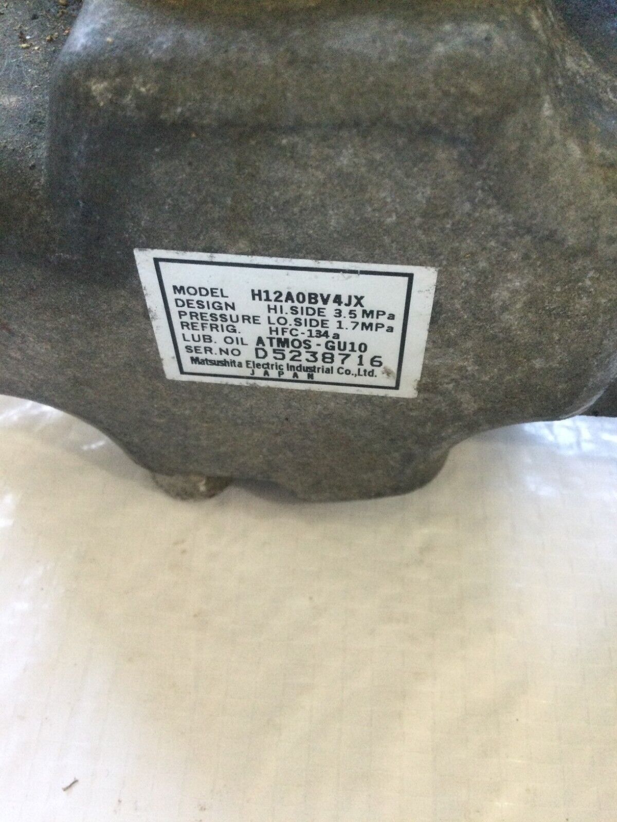 2004 Mazda 3, A/C AC Compressor  H12A0BV4JX