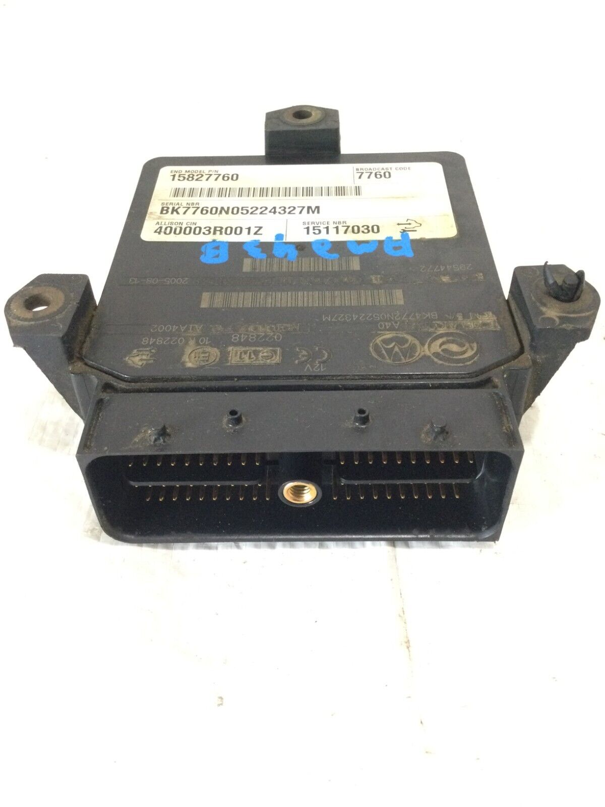 2006-2008 GMC Chevrolet Silverado Sierra LBZ Duramax Allison A40 TCM 15827760