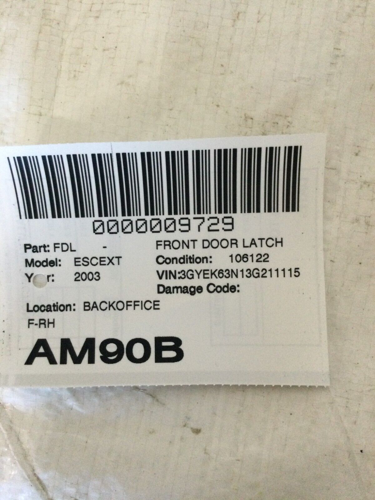 2003-2006 Cadillac Escalade EXT Front Right Door Lock Actuator OEM 16639868