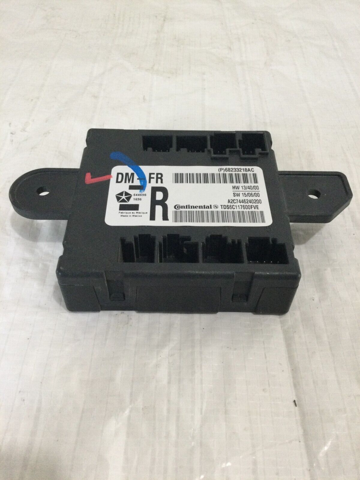 2016-2017 RAM 2500 3500 Front Right Door Control Module 6.7L Diesel 68233218AC