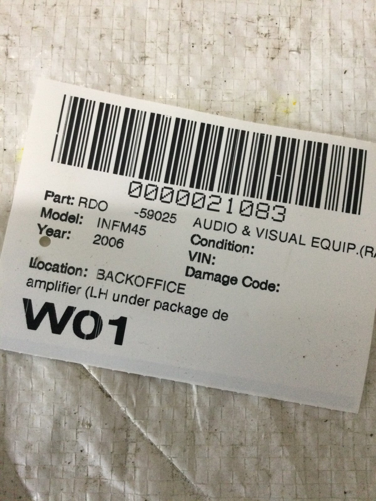 2006 Infiniti M45 Amplifier Xanavi 28431 EH000 OEM