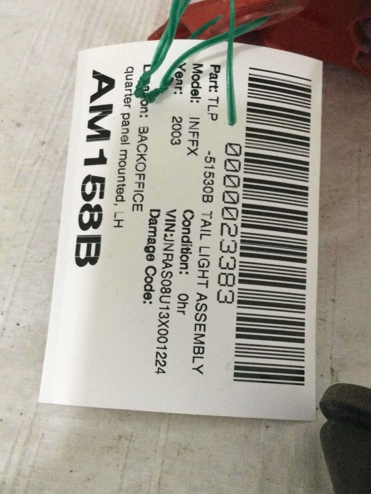 2003-2008 Infiniti FX35 Rear Left Driver Tail Light OEM