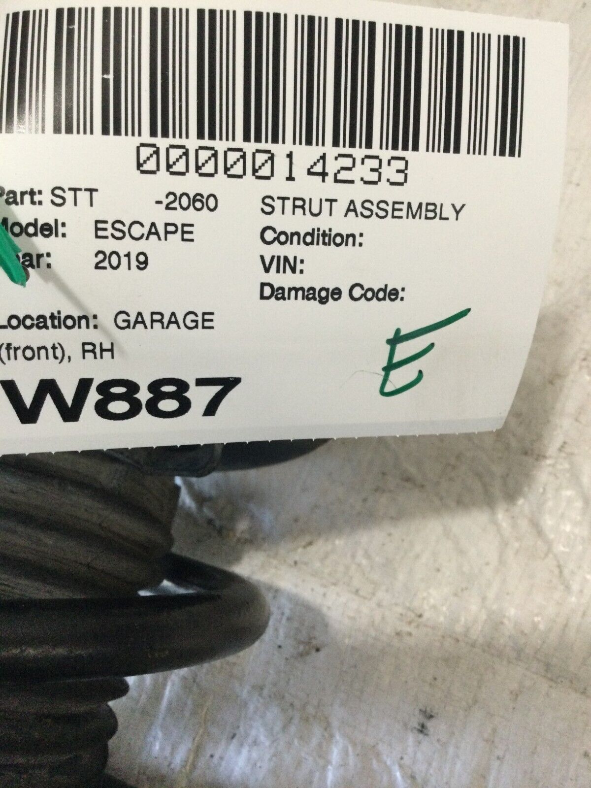 2017-2019 Ford Escape Strut Shock Absorber Front Right RH OEM GJ51 5310 DB