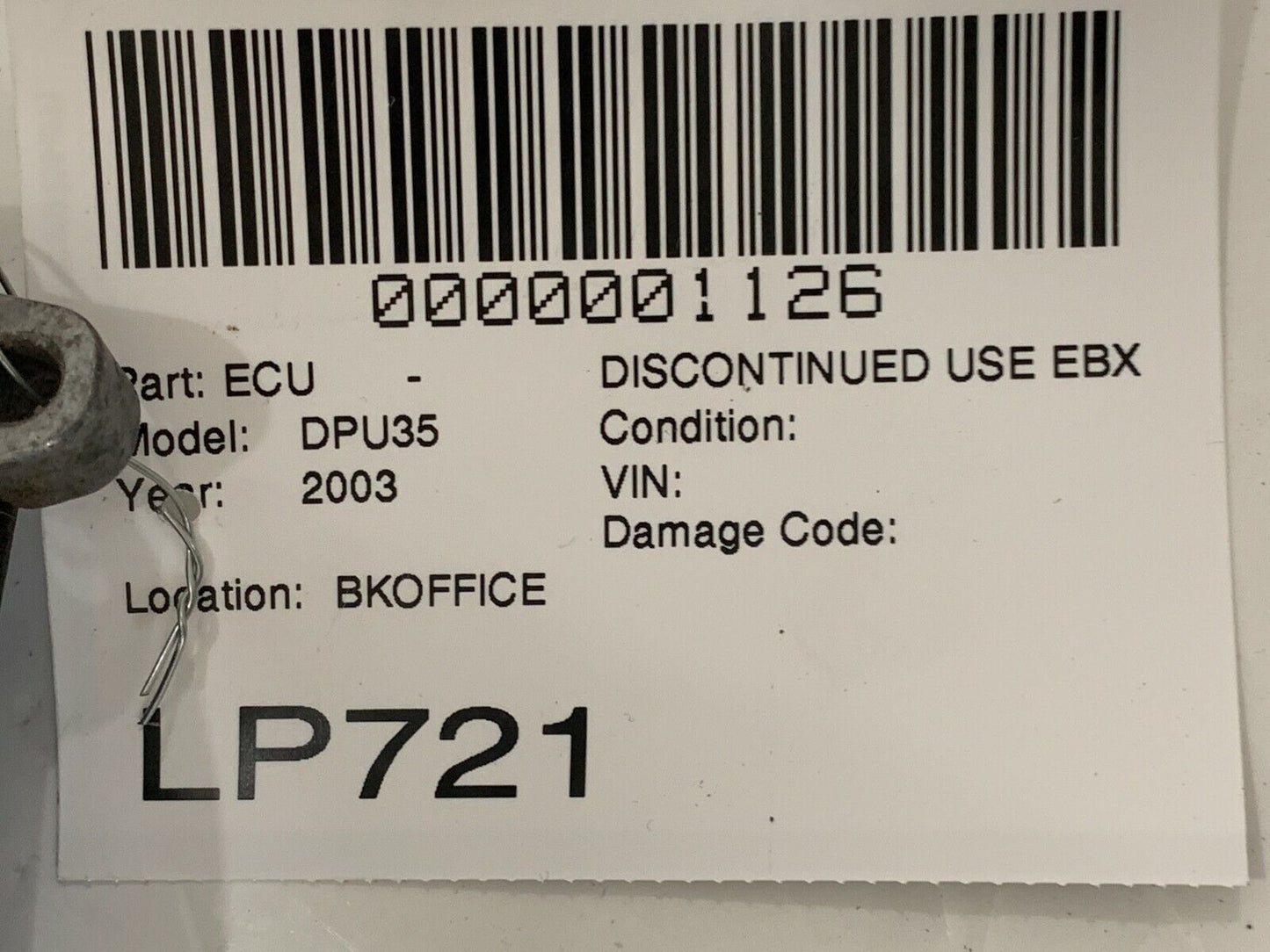 2007-2008 Jeep Compass Dodge Caliber Patriot ECM ECU Module 68027209AC 2.4L
