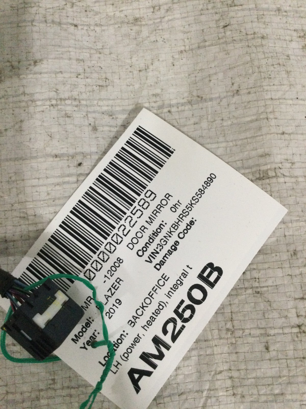 2019 Chevrolet Blazer Left Driver Door Mirror OEM MARKED DAMAGE