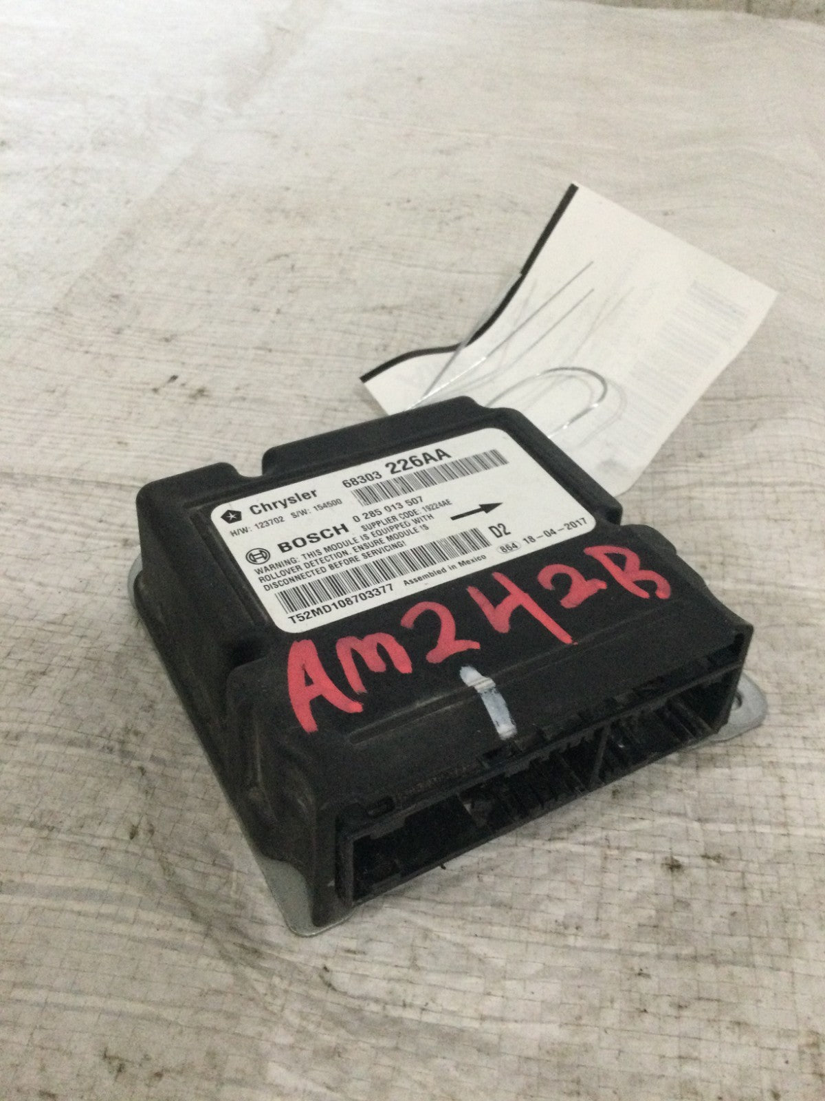 2017 Dodge Ram 3500 Restraint Control Module OEM 68303226AA