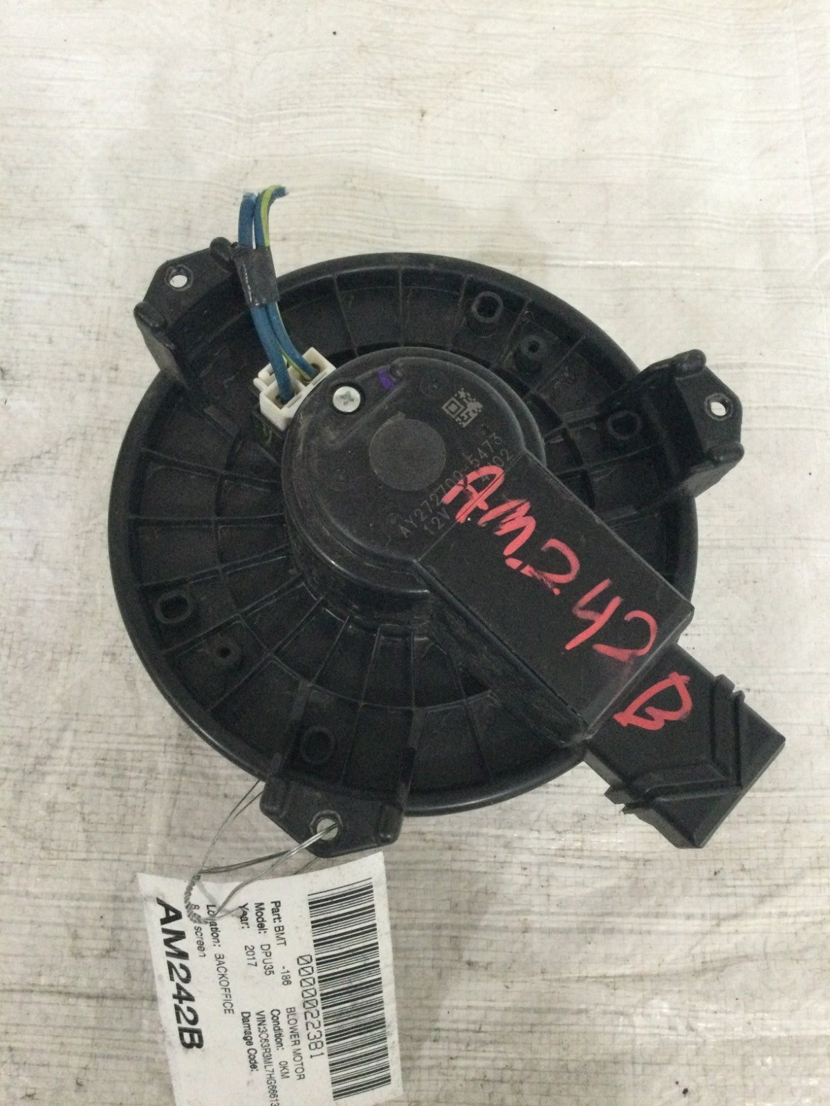2017 Dodge Ram 3500 6.7L Blower Motor OEM