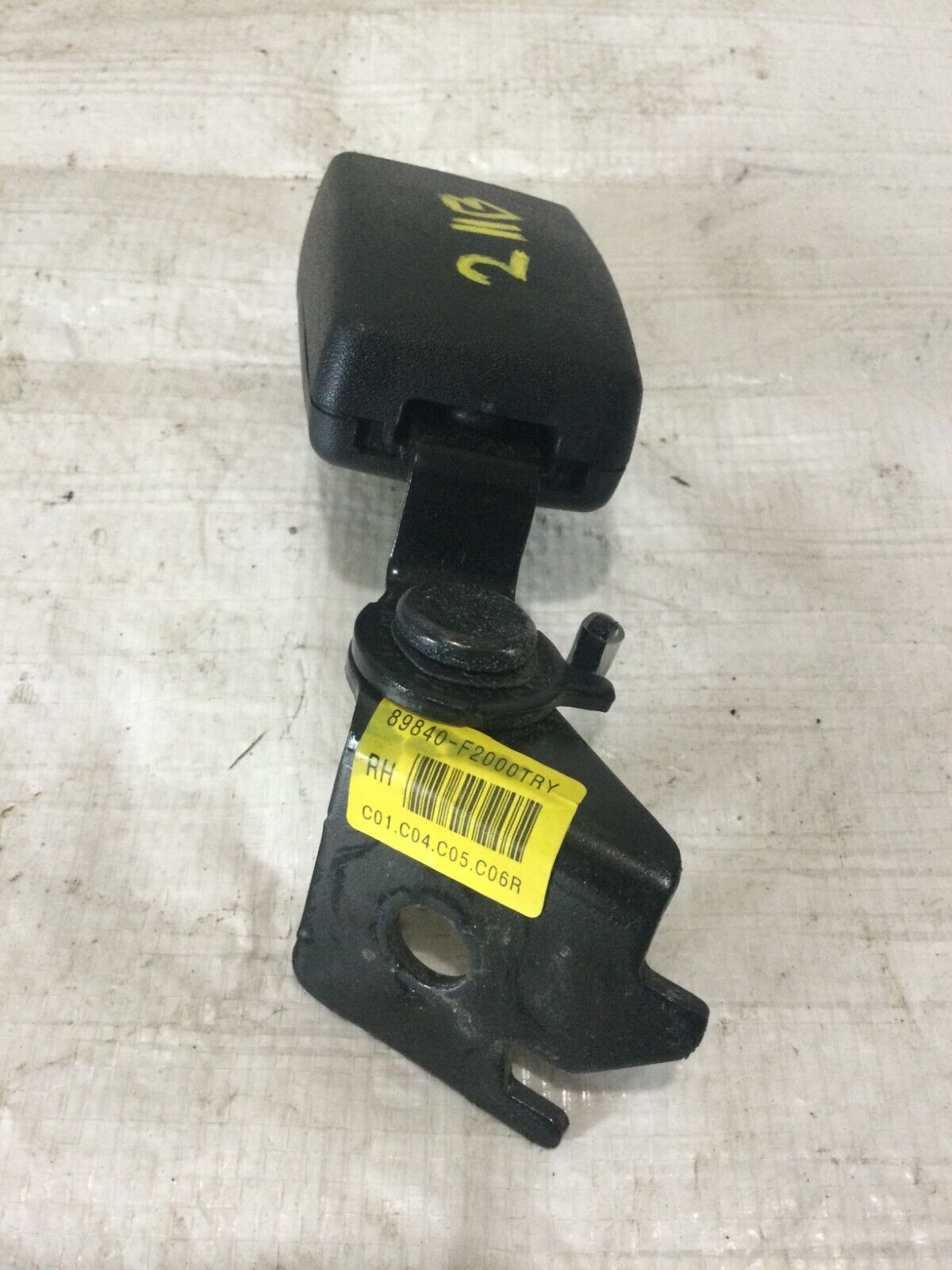 2017 Hyundai Elantra Rear Right Seat Belt Buckle OEM